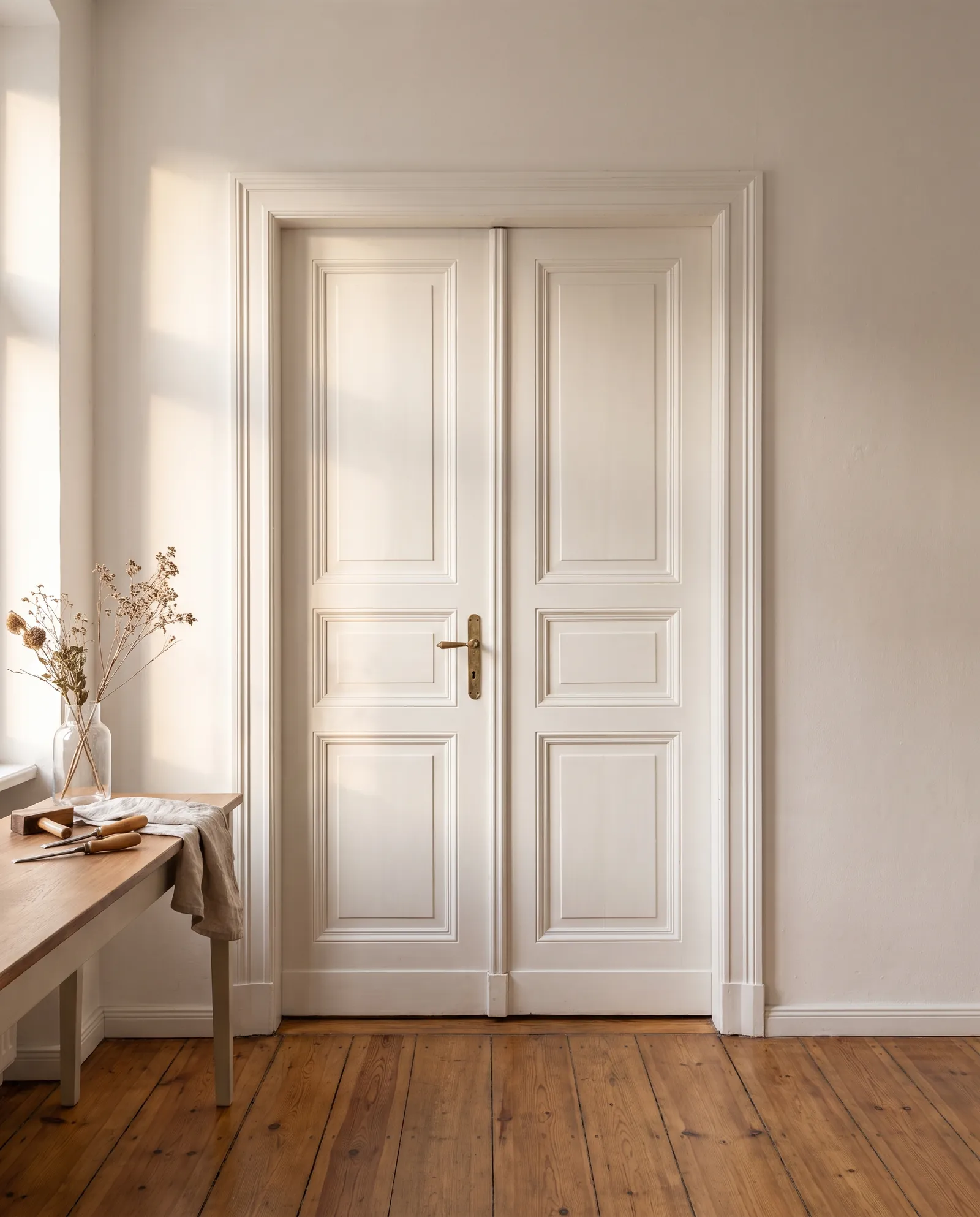 Flügeltüren, aufgearbeitet: Kiefer lackiert · Altbau in Friedenau · 2 Wochen