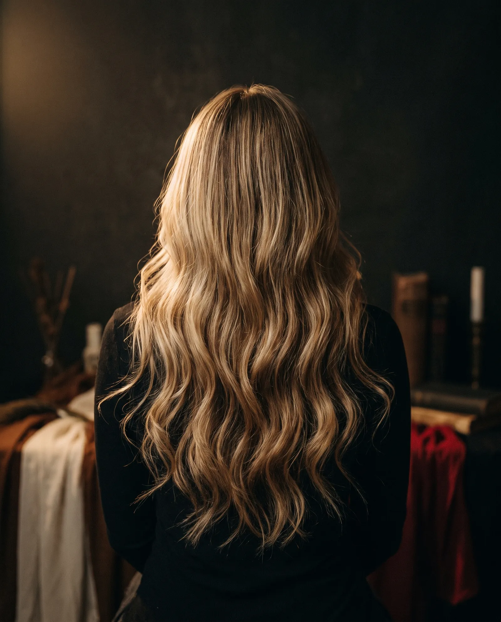 Honig-Balayage, von hinten fotografiert